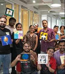 Team celebrating at alt.f